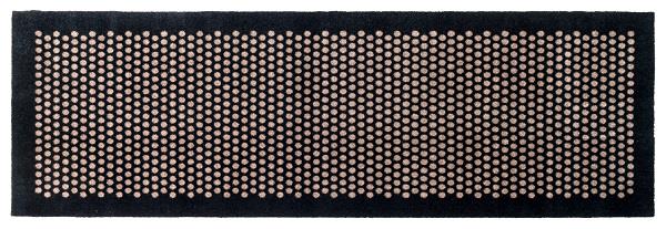 Dørmåtte - Løber Dot sort og sand 67x200 cm fra Tica Copenhagen